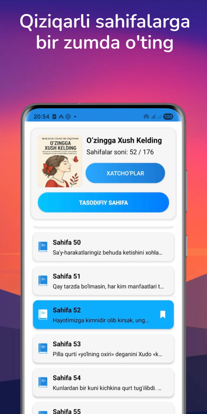 O'zingga Xush Kelding screenshot