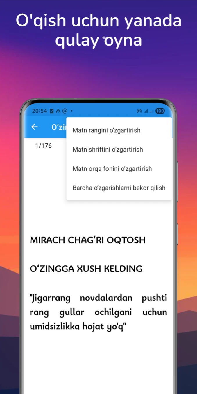 O'zingga Xush Kelding screenshot