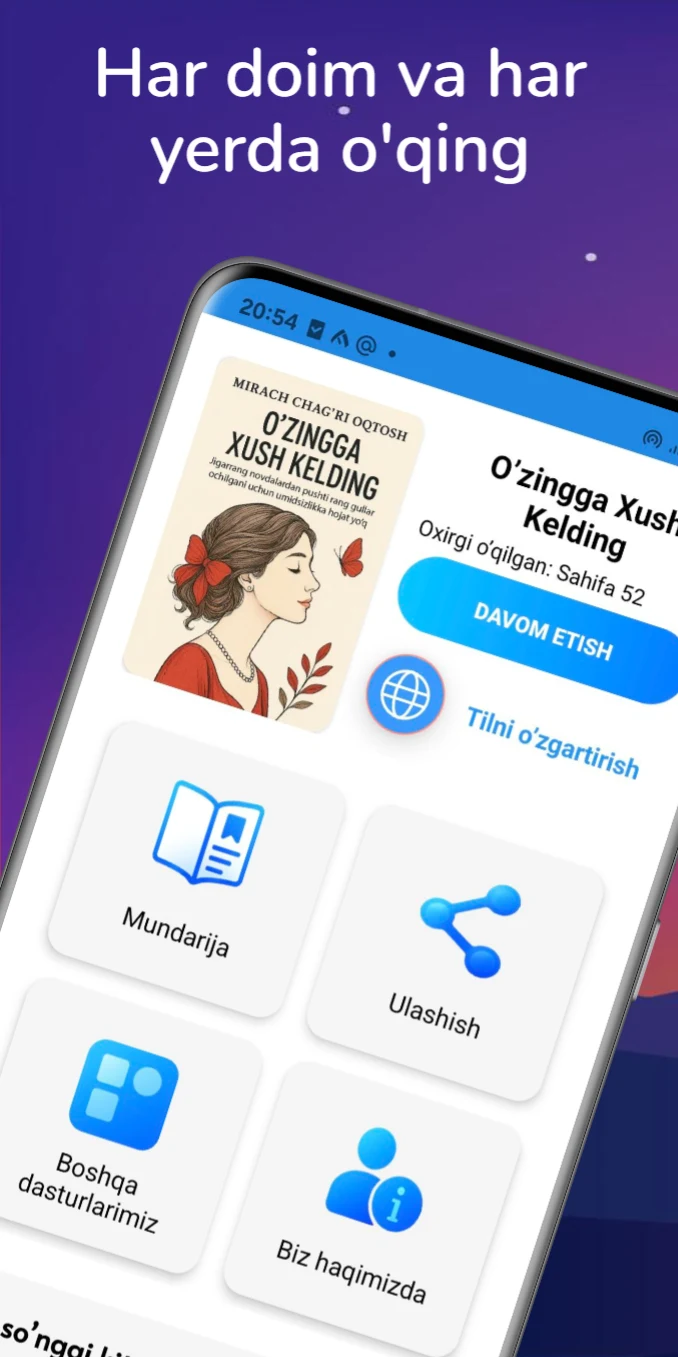 O'zingga Xush Kelding screenshot